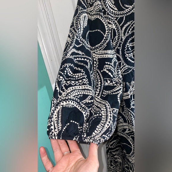 Anthropologie Maeve Bettina in Black White Print Cotton Shirt Dress 2XL   AA11 - Picture 3 of 10
